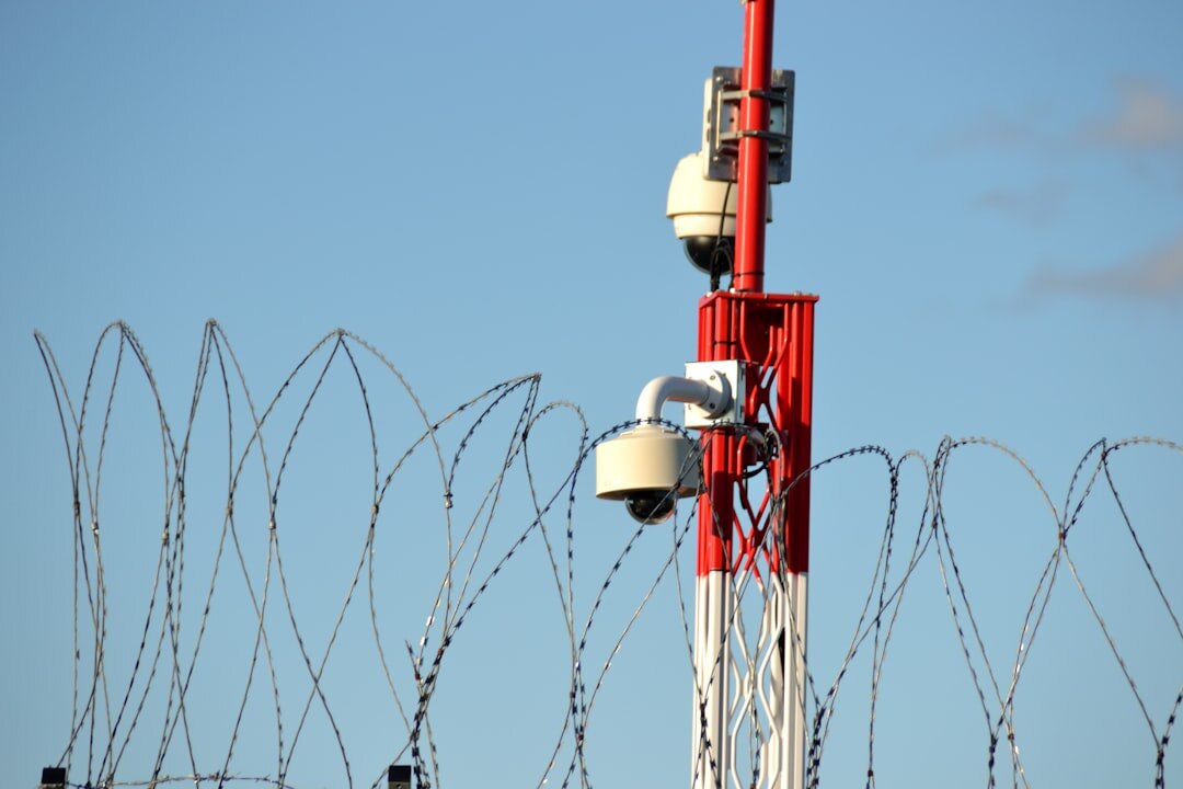 Camera platform and tripod set up in a designated broadcast zone
